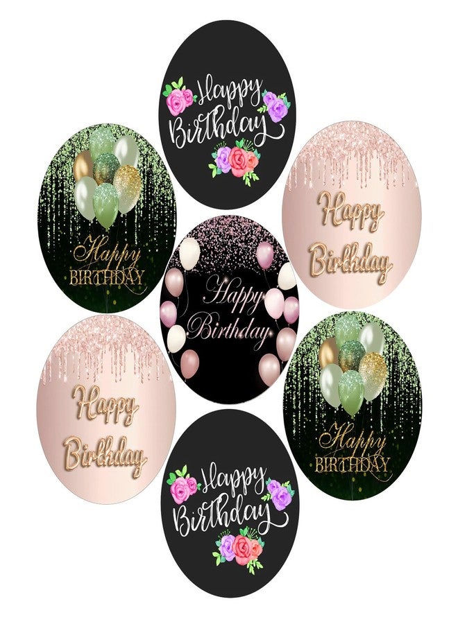 SLGIFT Vinyl Happy Birthday Theme Sticker, Self-Adhesive Vinyl Stickers, 40 Pieces, 2 x 2 Inches Round Sticker, 4 Unique Designs, R103 - Image 1